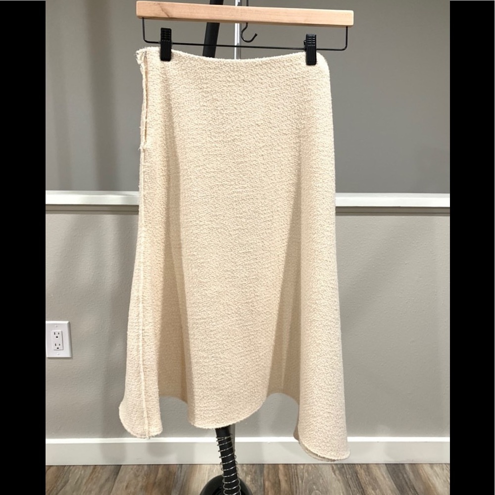 Zara cream asymmetrical winter skirt XS EUC